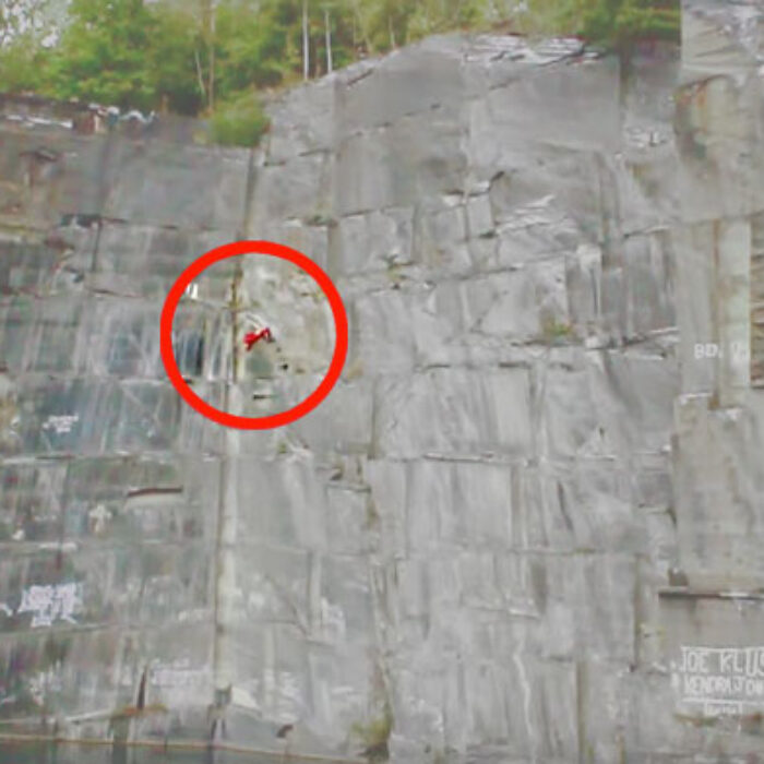 This could have either the most horrible bellyflop in history or a really great clip.