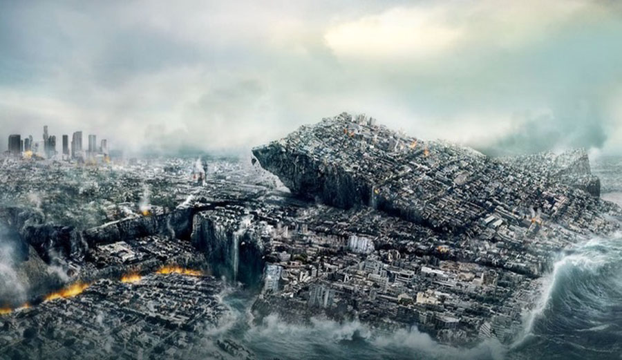 A still from the recent movie 'San Andreas' ...probably a case of Hollywood getting a little overzealous. Photo: New Line Cinema