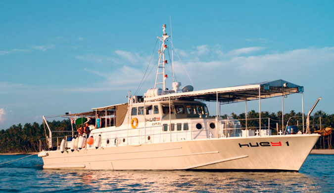 The boat involved in the incident, the Huey.