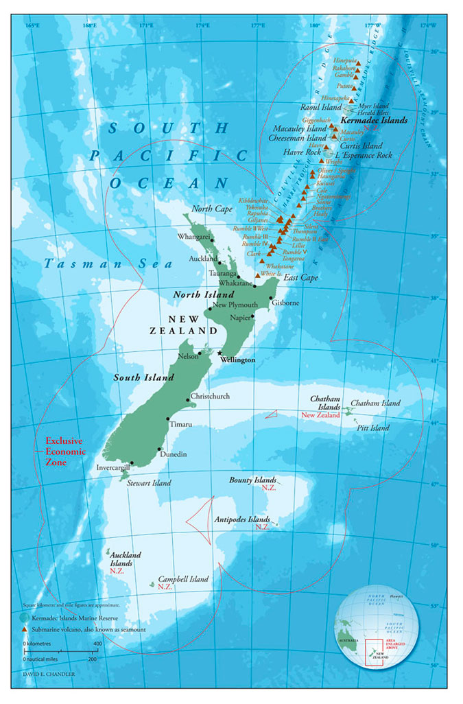 The new reserve will be nearly 240,000 square miles around the Keradec Islands. 