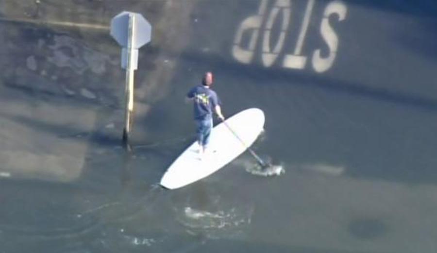 In the past, King Tides have caused flooding in California, like seen here in Huntington Beach in 2012. Photo: ABC