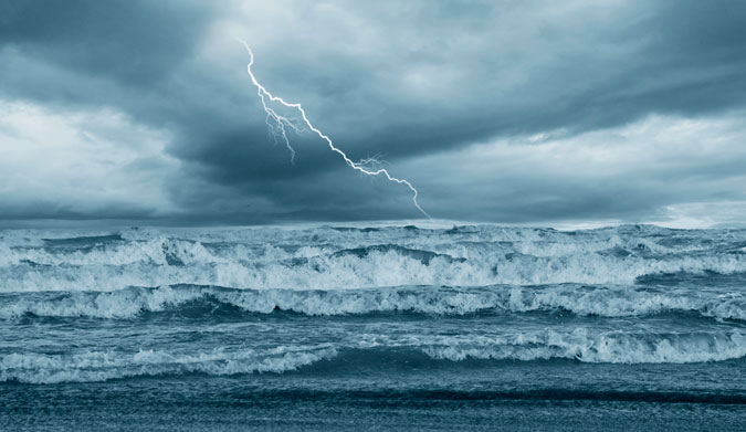 A man is in critical condition after being struck by lightning near Byron Bay. Photo: Shutterstock