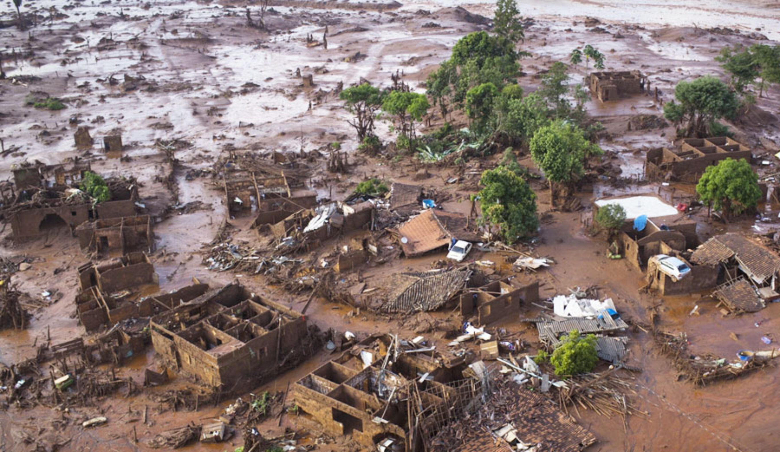 The town of Bento Rodrigues, Brazil, was decimated in what was the start of the "worst environmental disaster in Brazil's history." Photo: Felipe Dana/AP