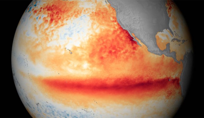 All signs point to the most powerful El Nino event ever. Image: NOAA