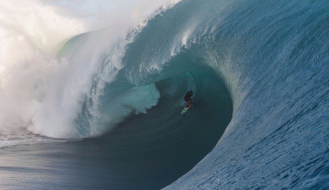 DJ KK on an absolute monster that changed the surfing world in an instant. Photo: Tim McKenna