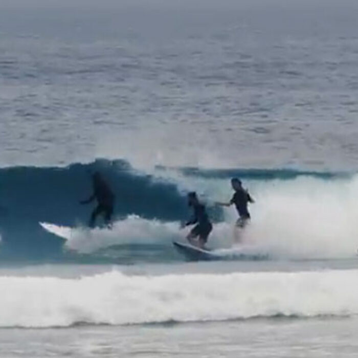 After a decent flat spell, the waves turned on at Australia's most crowded arena. And of course, because Australia is full of surfers, it looks like almost everyone in Australia showed up. Doesn't it look terrible?