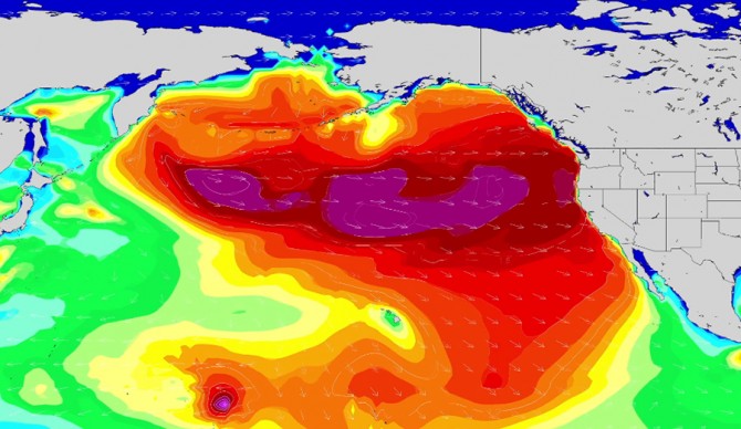 You don't need to be an expert at reading satellite images and swell maps to know this means waves.