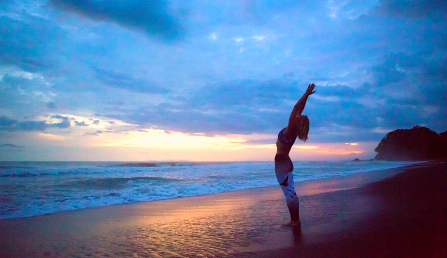 Amanda getting grounded in Costa Rica. Photo: Micaela Malmi.