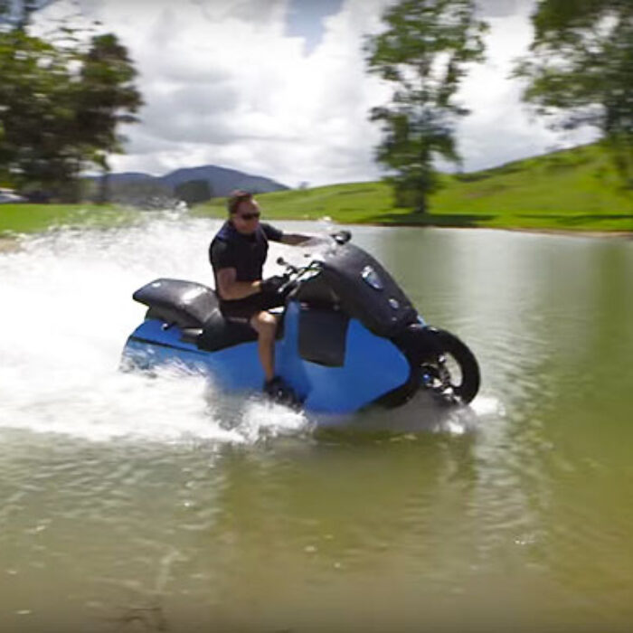 No longer will anyone have to question whether it's a dirt bike with skis or a Jetski with wheels... because now there's the Biski.