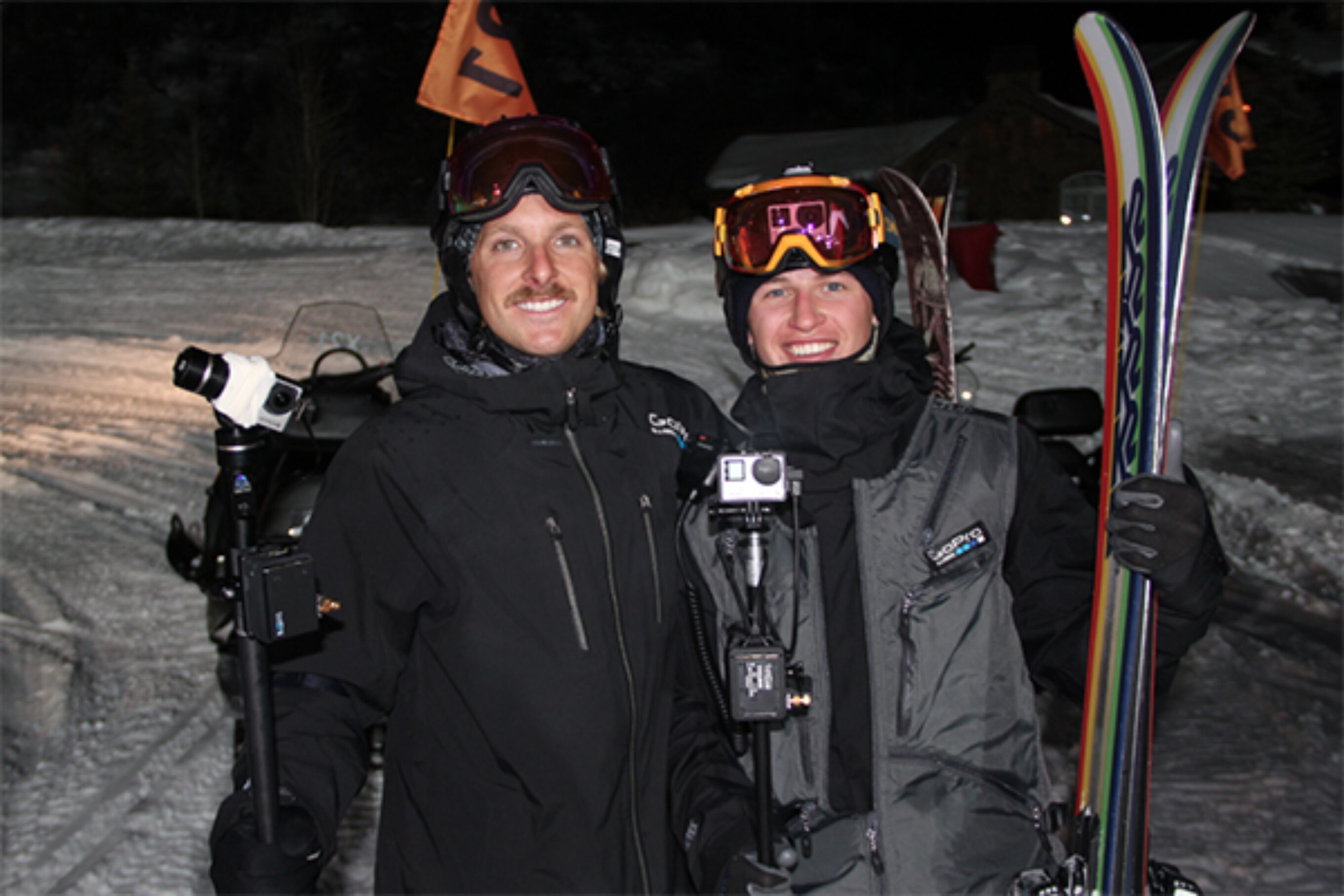 Farro, left, and Justin Mayers after the X Games Big Air event.