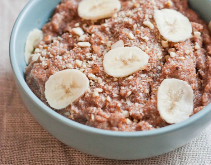 Banana teff porridge.