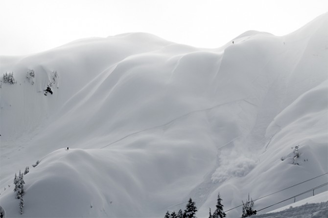 The recent avalanche of "The Arm" at Mt. Baker. Photo: Steve Andrews