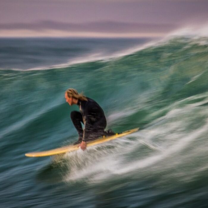 Remi Peterson can surf just about anything. Here he is on one of Derek Hynd's finless modifications... and you can bet he's having fun.