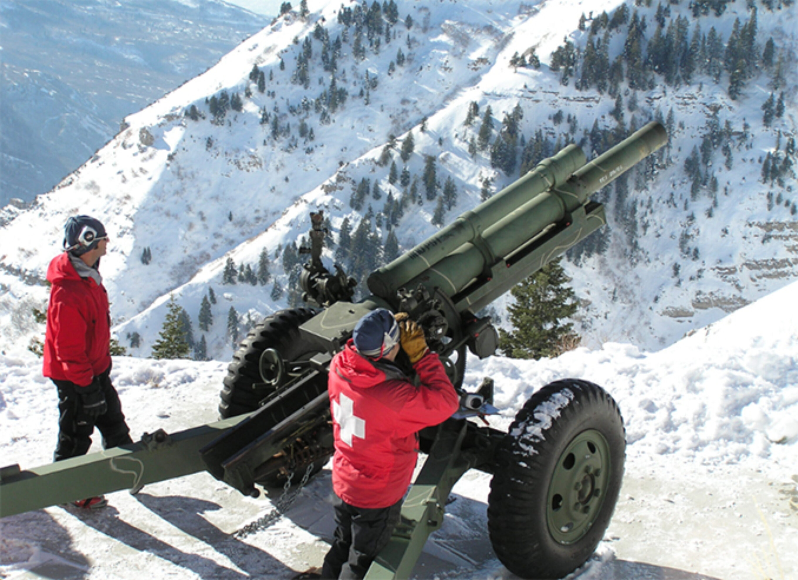 WWII-era Howitzers are still used to trigger slides miles away. Photo: UtahAdventurejournal.com