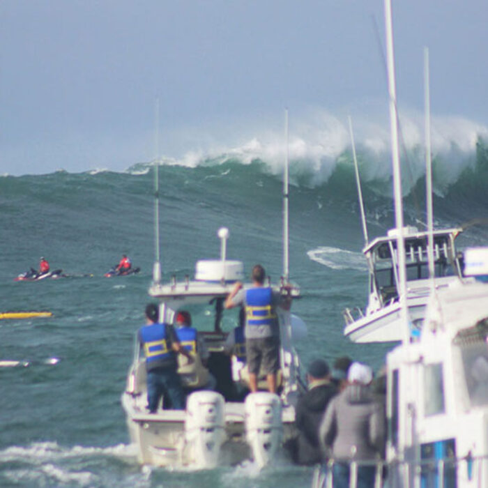 On Friday, the big-wave contest was back in Half Moon Bay.