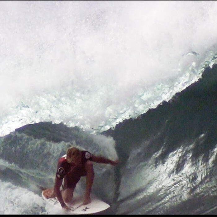 At pumping, perfect, 8-12 foot Pipeline, the quarter finals included Kelly Slater, John John Florence, and Bruce Irons–three of the world's most acclaimed Pipe surfers.