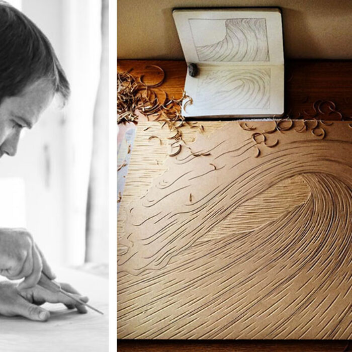 Steven carving his own lines.