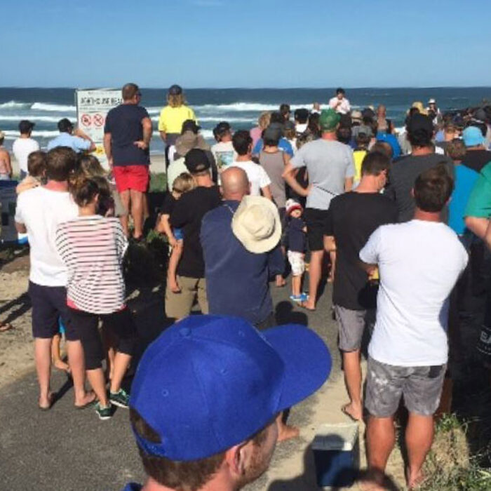 150 protesters made their stance on the placement of the net known.
