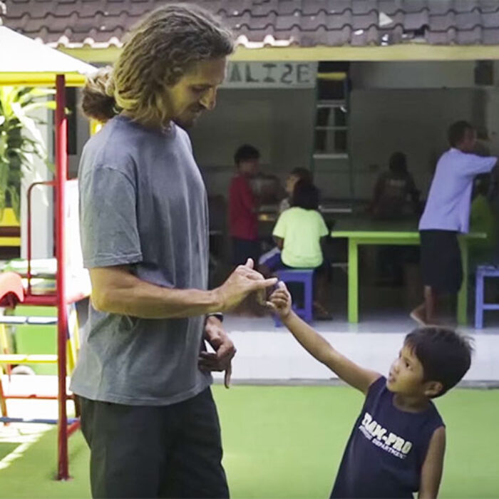 They spent the day playing music, giving surf lessons, and generally having fun. Then REEF donated $11,500 to fix the leaky roof and put in some water purifiers.
