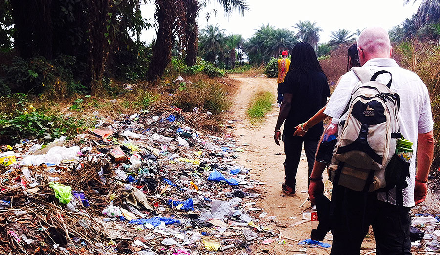 Trash walk. Guinea, West Africa. How do we make this stop?