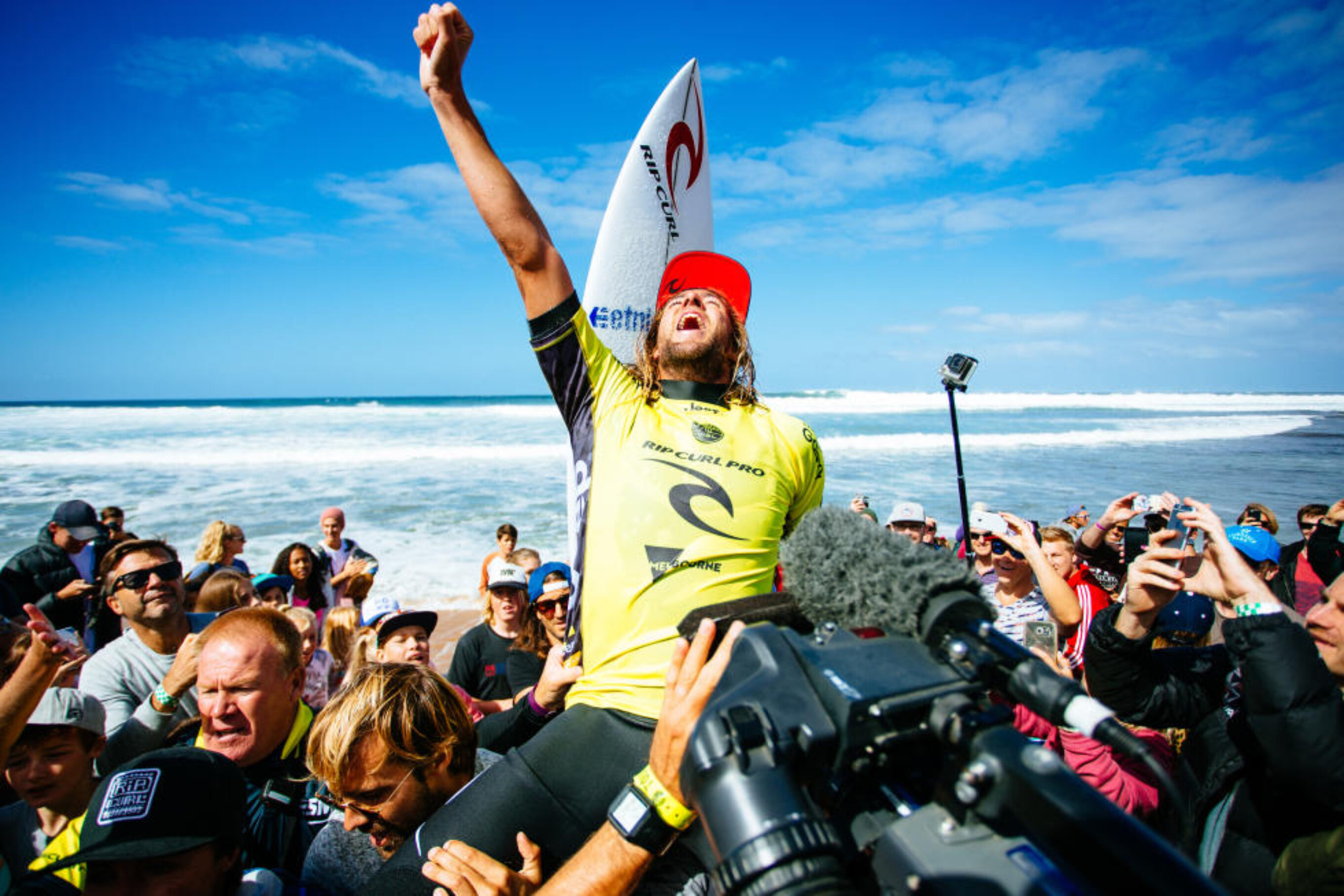 Matt Wilkinson, victorious. Photo: WSL/Ed Sloane