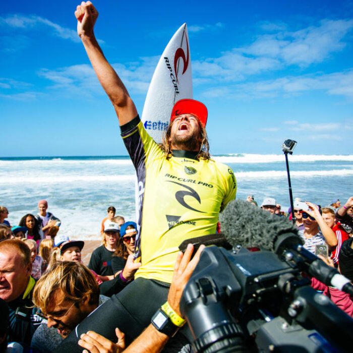 Matt Wilkinson, victorious. Photo: WSL/Ed Sloane