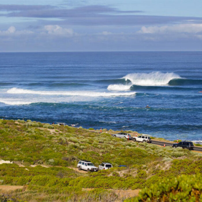 Overlooking Main Break at the beautiful Margaret River. Photo: WSL / Kirstin Scholtz