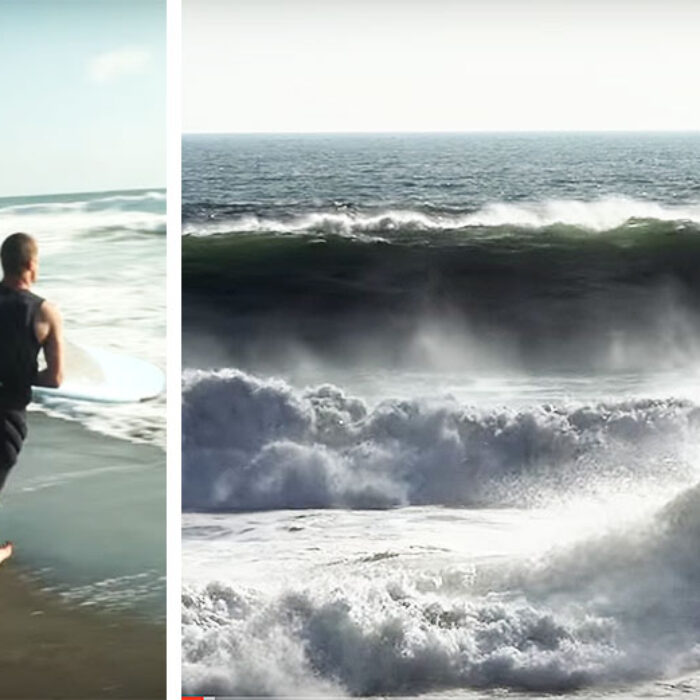 It's not every day you see someone surfing massive waves on a foamie. They're generally used by learners, people that aren't too concerned with high-performance surfing, or Jamie O'Brien.