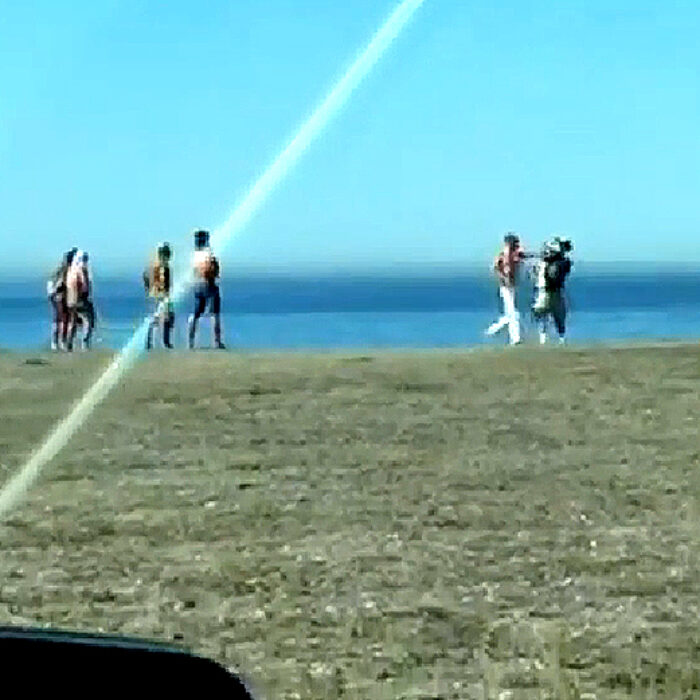 Screen grab from a video of a fight taken by a passerby at Lunada Bay.