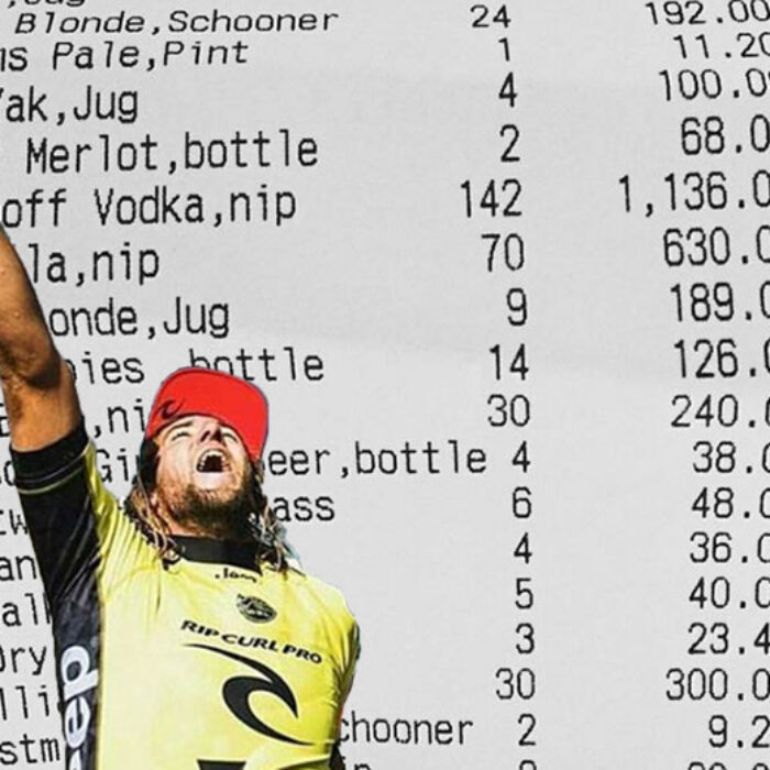 The tab included 142 shots of vodka. That's right. 142.