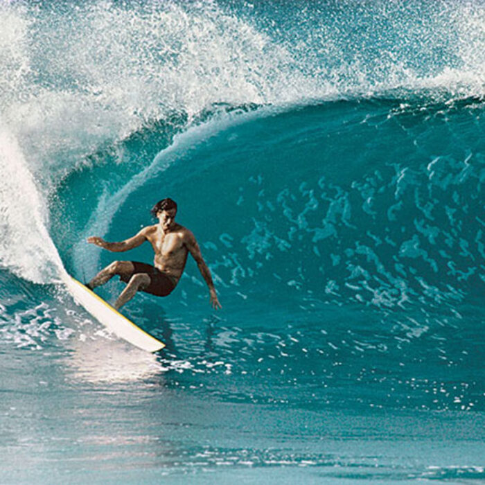 Tom Curren and Ol' Yellow Rail, 1991. Photo: Servais/Boardroom