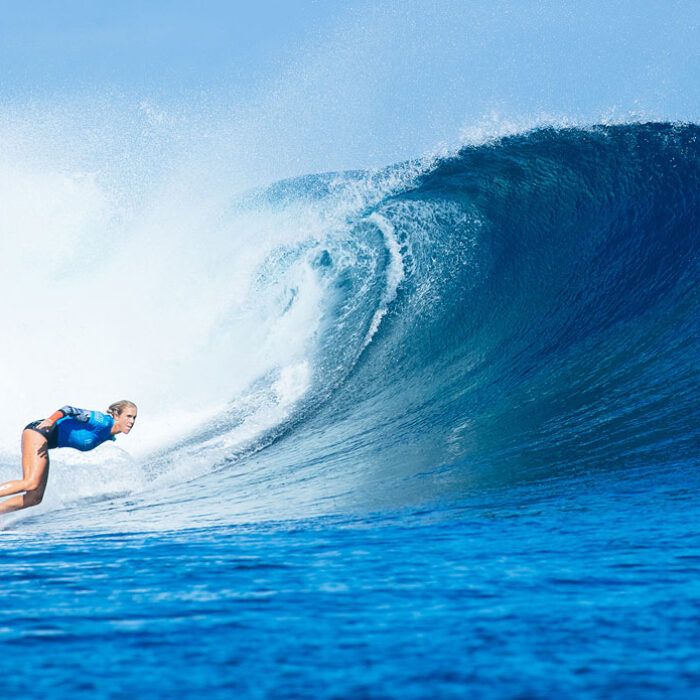 In the second round at Cloudbreak, Bethany Hamilton eliminated Tyler Wright, who is leading the women's leader board, and she was just getting warmed up.