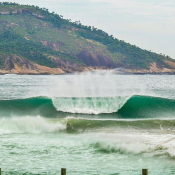 10 miles from the shit storm that is the Oi Rio Pro at Postinho, there's Grumari, a quiet, clean wave.