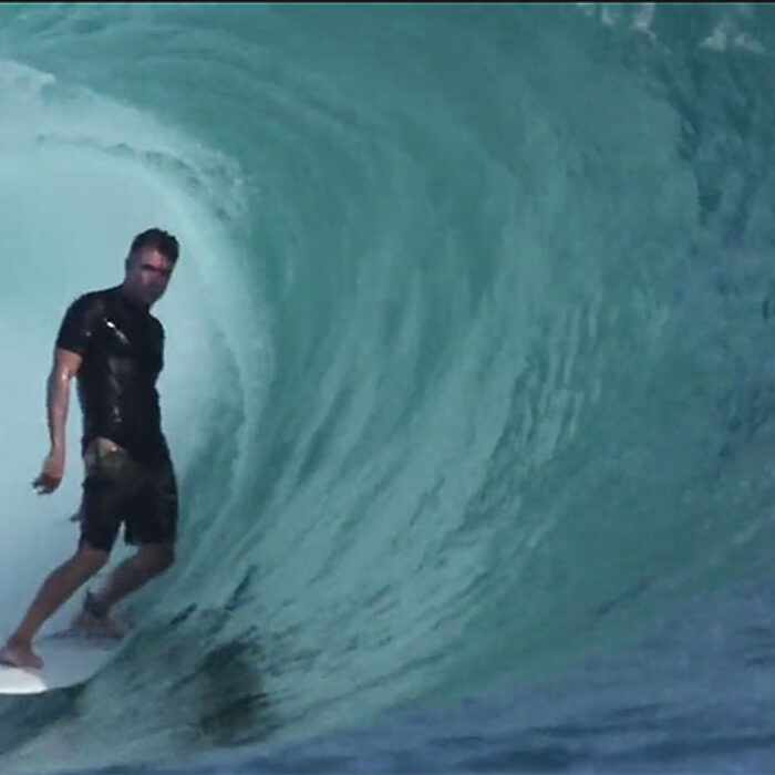 The clip above is a good look at a world class wave with a few everyday surfers