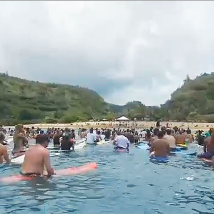 The size of the paddle out was tribute to the number of lives Brock touched.