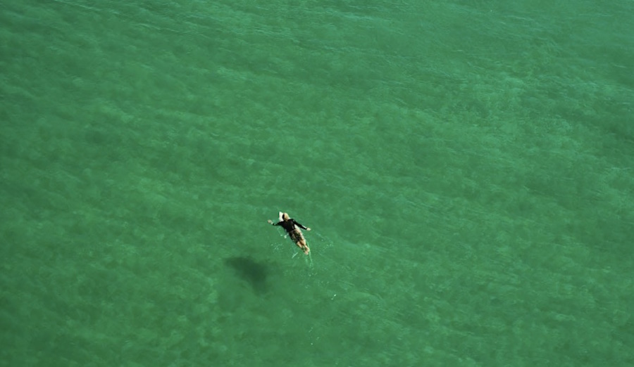 John John Florence captured via drone in View From A Blue Moon. Photo: Screenshot/Vimeo