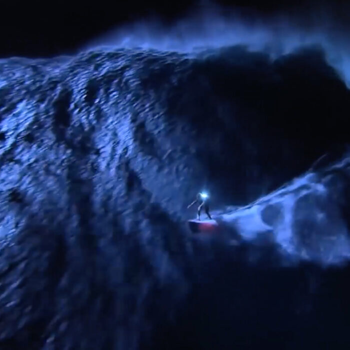 Mark Visser Surfs Jaws at Night