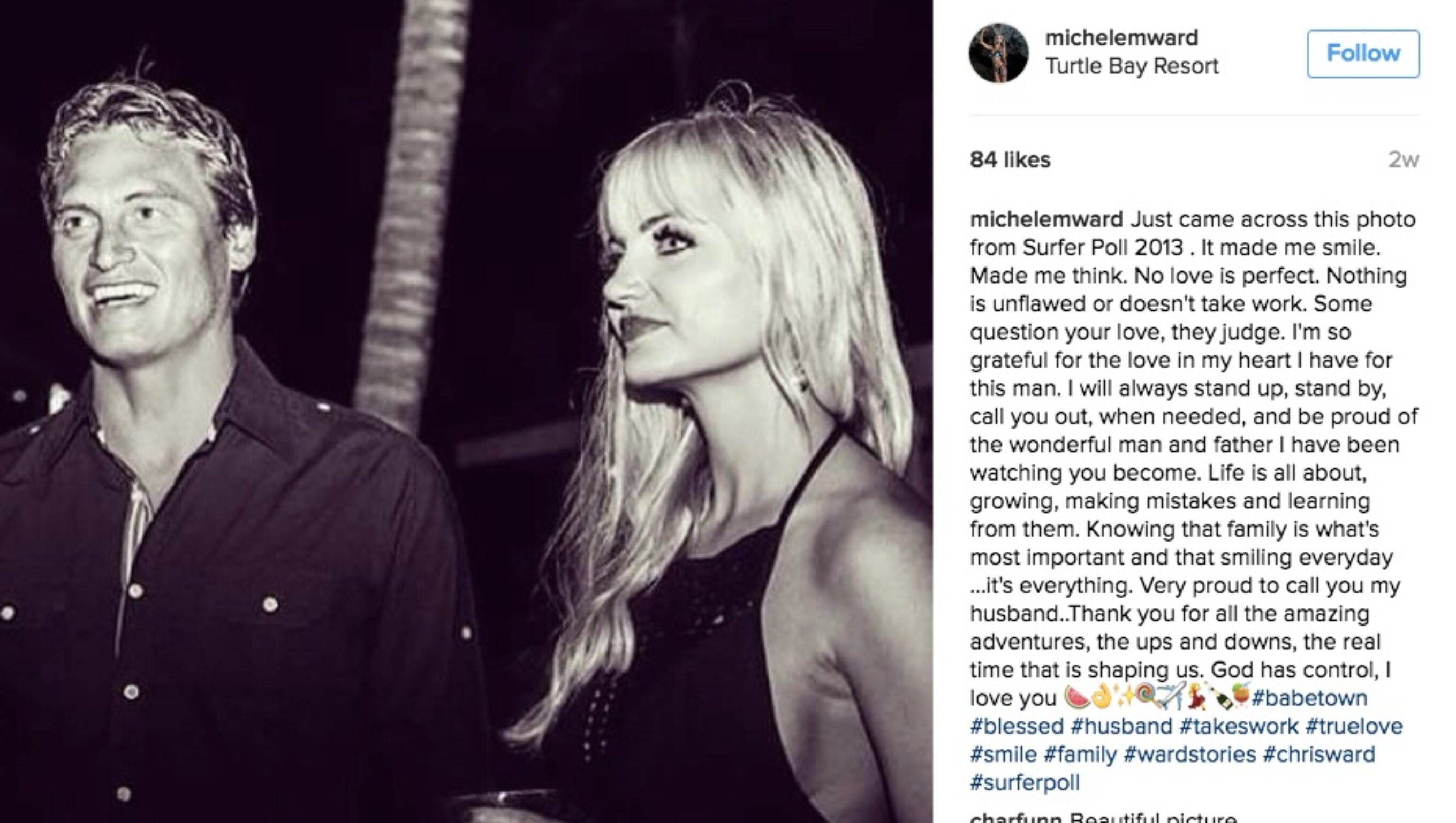 Just a few days ago, Michele posted to her personal Instagram an image harkening to a happier time. Photo: Instagram