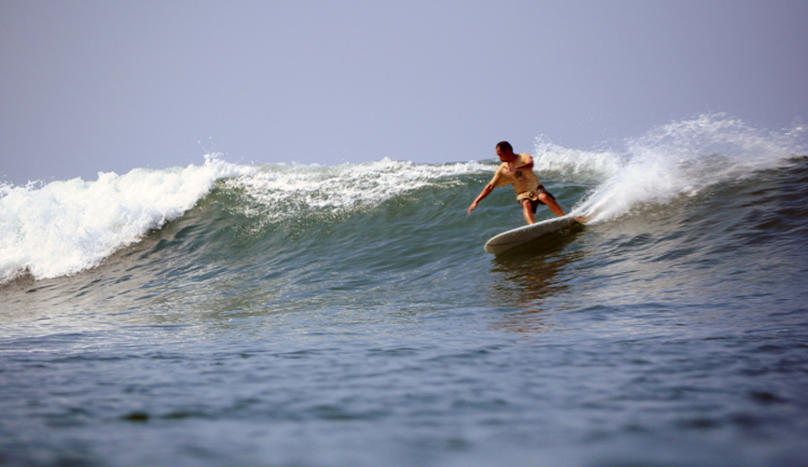 La Saladita is a goofy footer's dream. Photo: Rusty Surf Villa