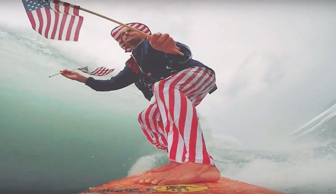 Yesterday, Alex covered himself in red, white, and blue, lit a few firecrackers, grabbed a couple of flags, and proceeded to get shacked off his head.
