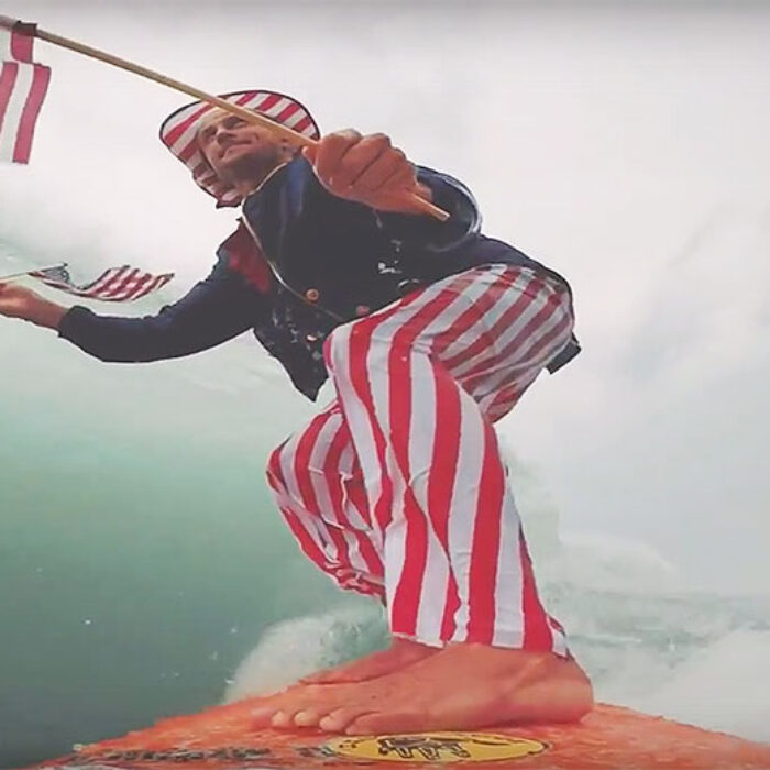 Yesterday, Alex covered himself in red, white, and blue, lit a few firecrackers, grabbed a couple of flags, and proceeded to get shacked off his head.