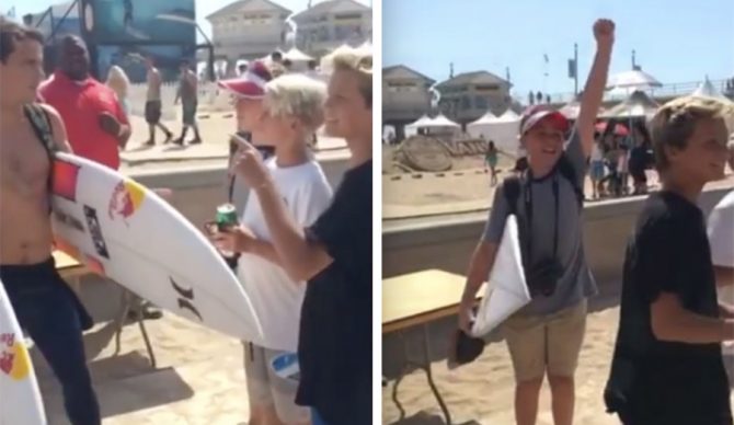 So generous, Julian. Just think. One grom was willing to pay you 93 bucks. Photo: Instagram