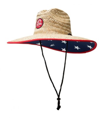 Better to show your spirit with stars and stripes on a big hat than lobster red skin that makes you feel blue. Photo: O'Neill