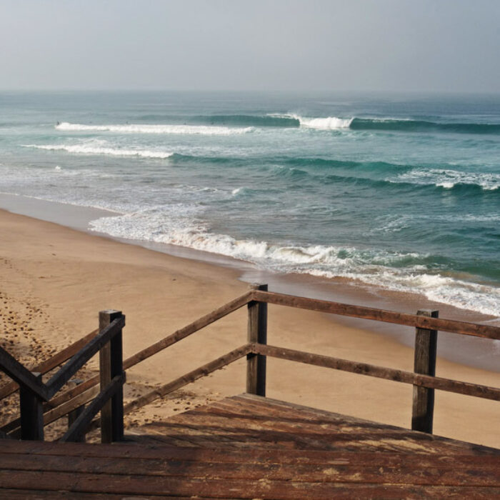 Not my spot, but another in a long line of beautiful waves with hard-to-use stairs down to them! Photo: Shutterstock