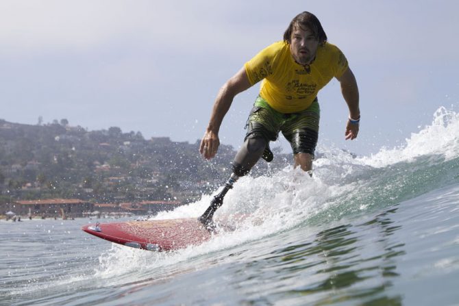 Norway’s Ismael Guilliorit at last year’s World Adaptive Surfing Championship in La Jolla, California. Photo: ISA
