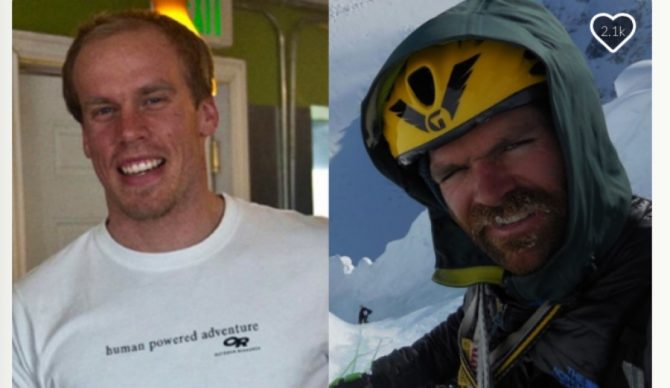 Kyle Dempster and Scott Adamson, the two elite alpinists are missing in Pakistan. Photo: GoFundMe