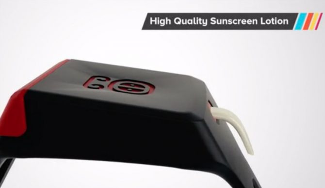 SunZee is a new wearable sunscreen dispenser. Photo: SunZee