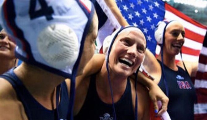 Olympic gold. There's a lot to smile about. Photo: @kaleighgilchrist/Instagram