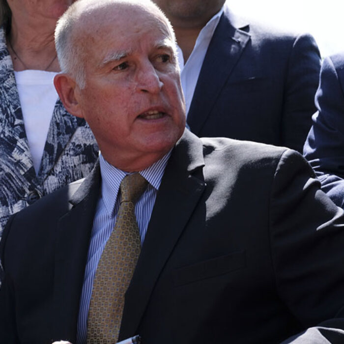 Governor Jerry Brown just signed to remarkable bills combatting climate change. Photo: Richard Vogel/AP