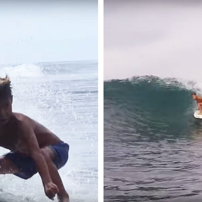 Kai Kai stepped up his game this week, paddling in on his own and getting micro shacked!